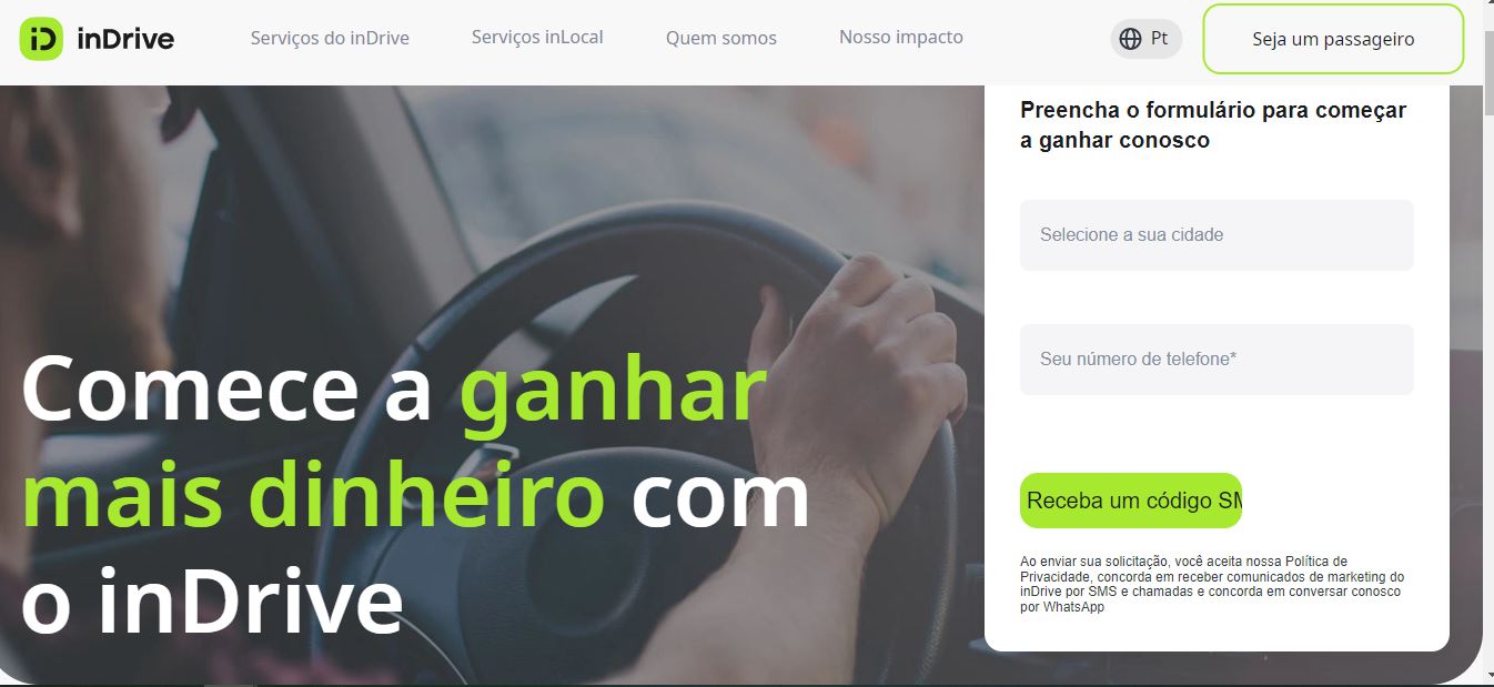 InDriver Para Motorista Como Se Cadastrar