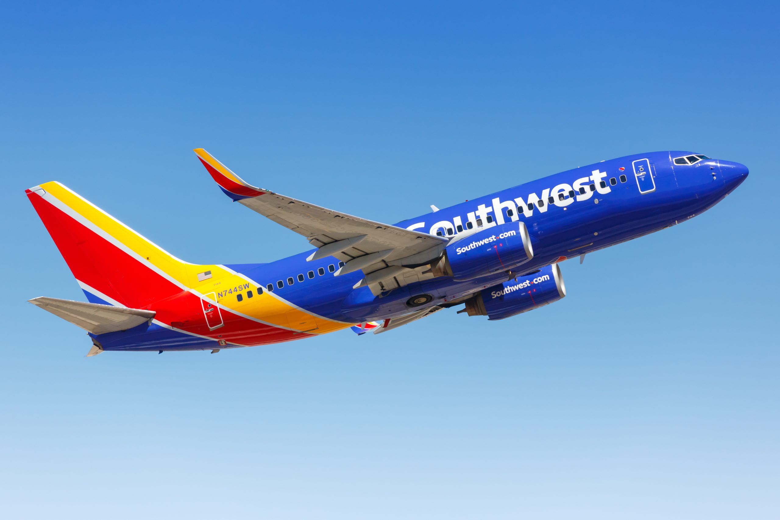 Avião da Southwest Airlines decolando